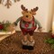 Northlight Standing Moose in Plaid Overall Shorts Christmas Figure - 12.5" - Brown and Red
